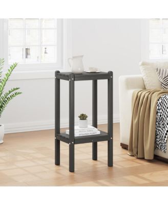 36" Outdoor Adirondack HDPE 2-Tier Patio Side Table