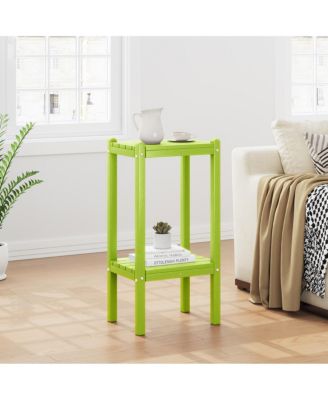 36" Outdoor Adirondack HDPE 2-Tier Patio Side Table