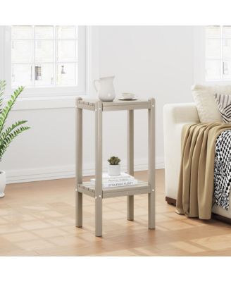 36" Outdoor Adirondack HDPE 2-Tier Patio Side Table