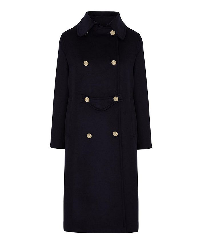 Sandro military wool blend coat top