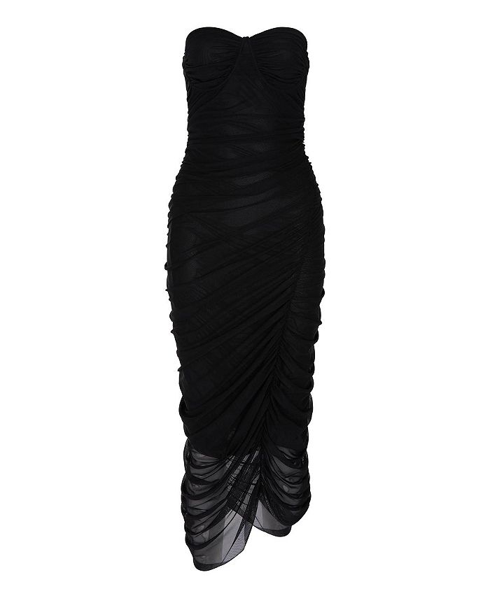 Macy's black strapless dress 2025