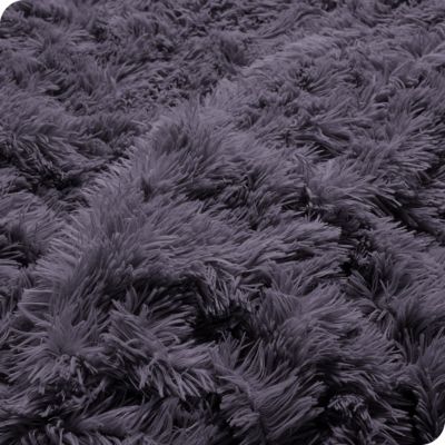 Shaggy Fleece Plush Front Crystal Velvet Back Duvet Cover, Queen