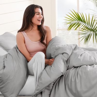 90" x 90"Bare Home Cotton Flannel Full/Queen Duvet Cover Set