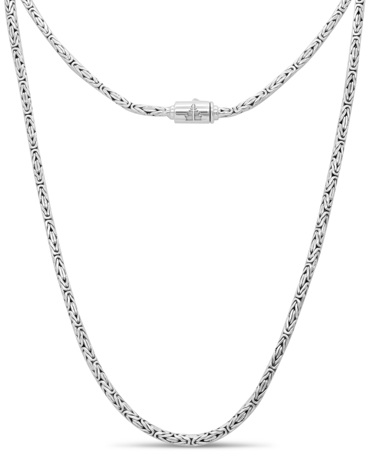 Borobudur Round 2.5mm Chain Necklace in Sterling Silver - Silver