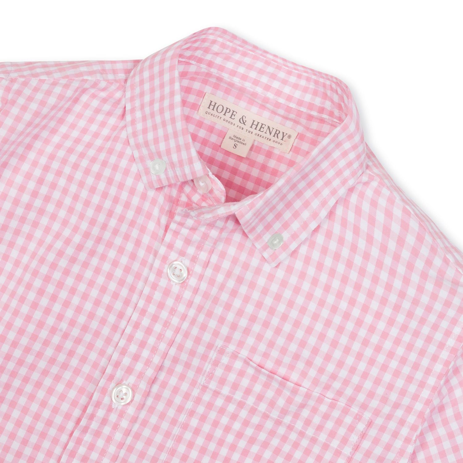 Hope and Henry Boys' Stretch Poplin Long Sleeve Button Down Shirt - Kids