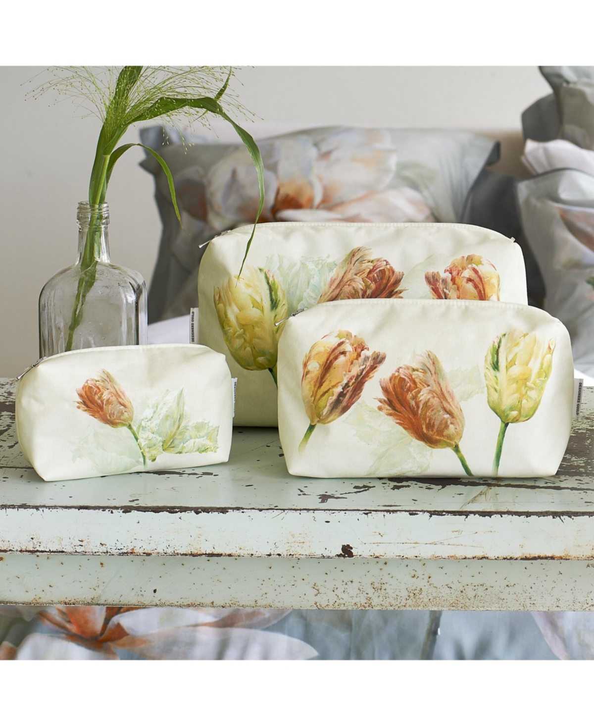 Spring Tulip Buttermilk Large Toiletry Bag