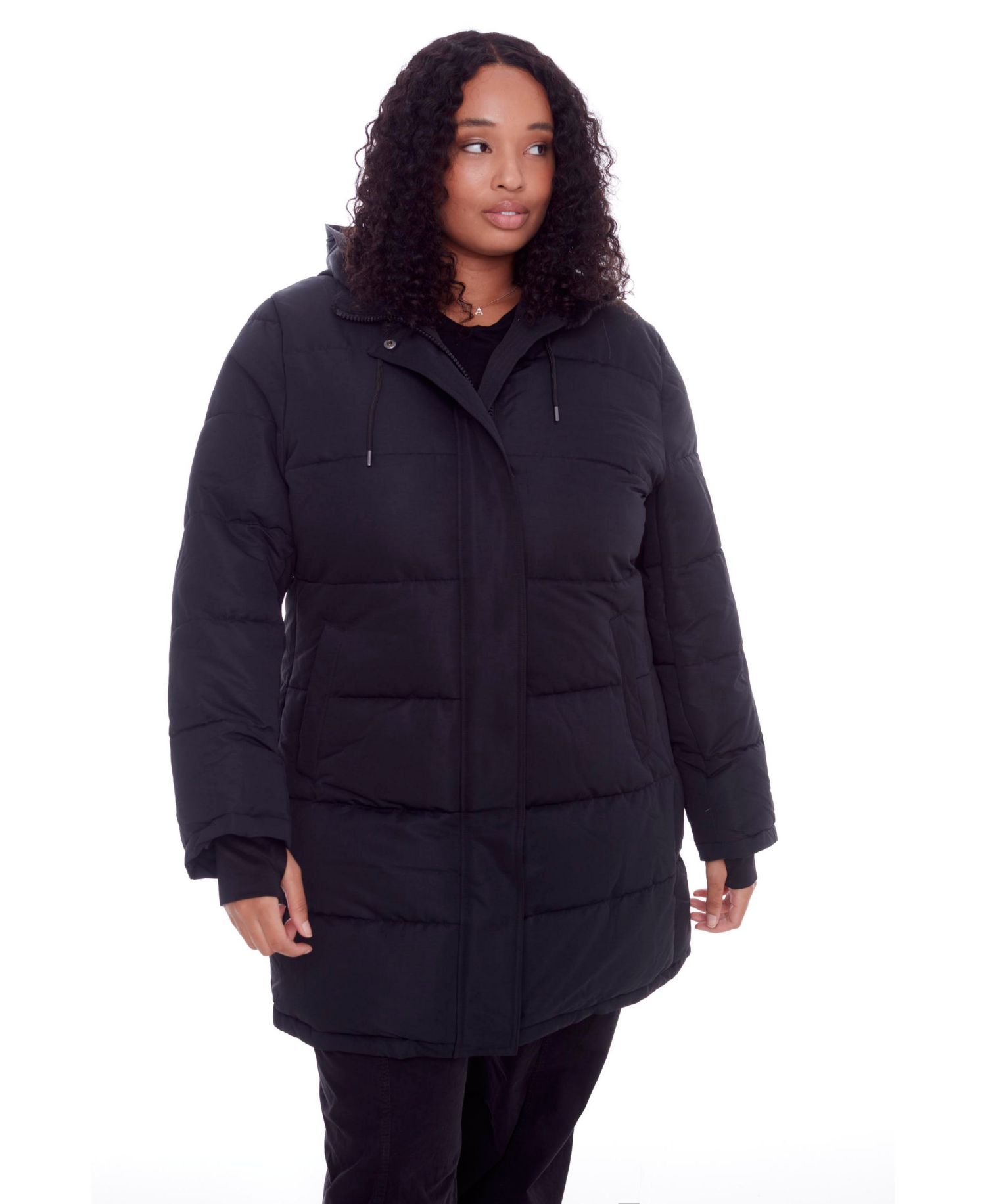 Plus Size Aulavik Down Mid-length Hooded Parka Coat