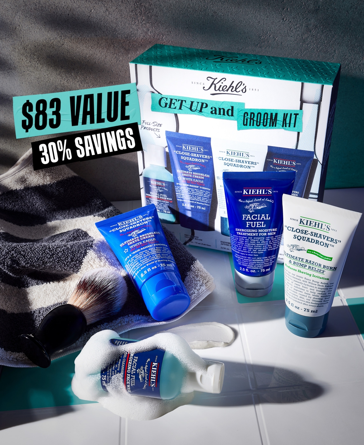 Kiehl's Since 1851 4-Pc. Get Up & Groom Skincare Set