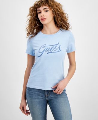 GUESS - Women's Rhinestone Logo T-Shirt