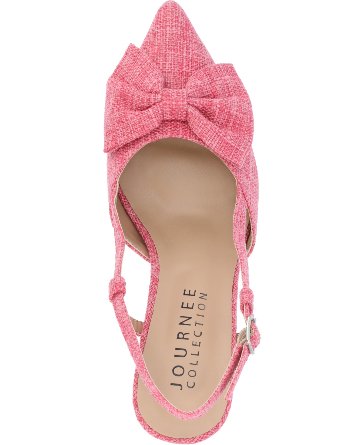 Journee Collection Women's Tailynn Canvas Slingback Heels