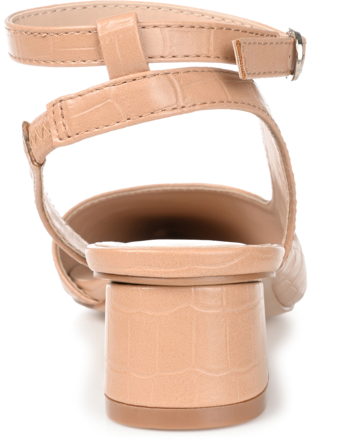 Shop Journee Collection Women's Keefa Ankle Strap Slingback Heels In Tan