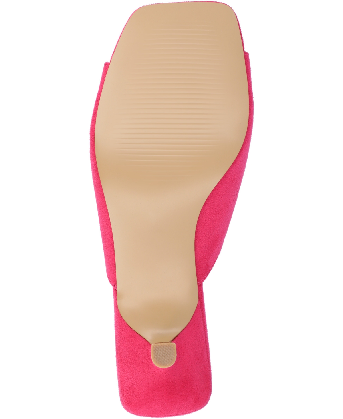 Shop Journee Collection Women's Larna Square Toe Slip On Kitten Heels In Fuchsia