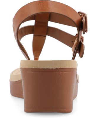 Women's Bianca Double Buckle Platform Wedge Sandals