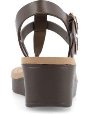 Women's Bianca Double Buckle Platform Wedge Sandals