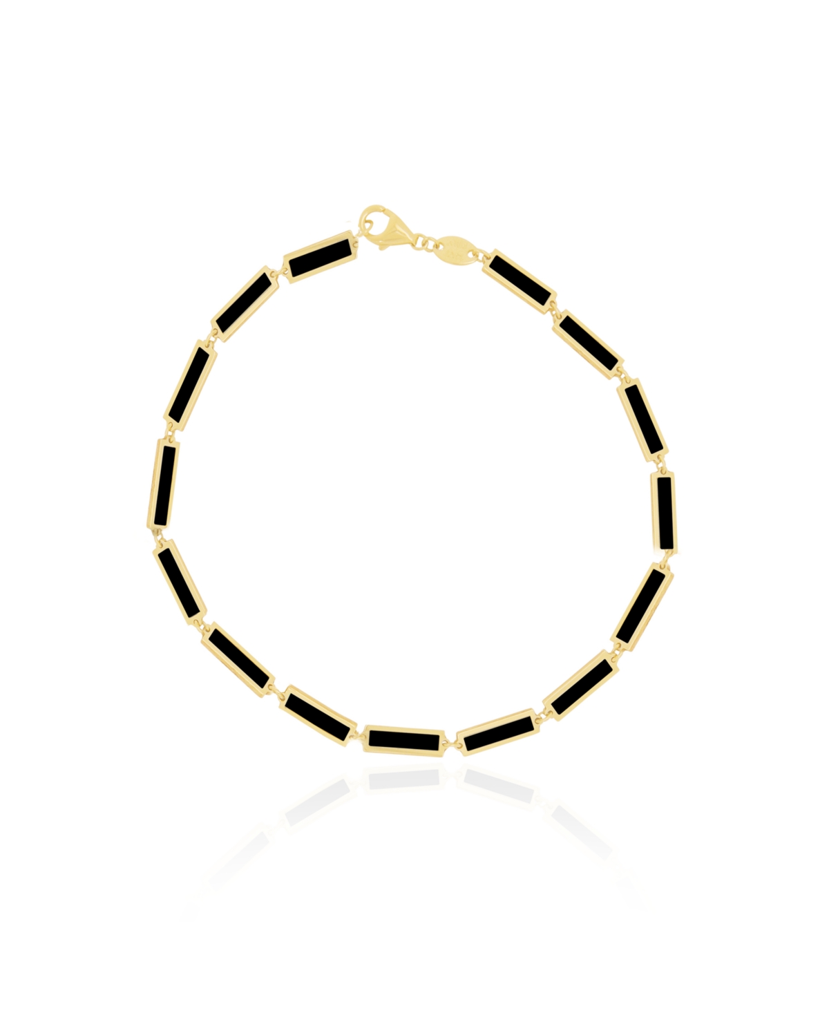 Onyx Bar Bracelet 14K Gold - Black
