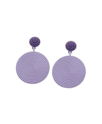 Women's Pink  Beaded Twist Stud Earrings