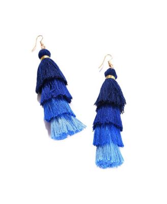 Women's Silver  Embellished Drop Earrings