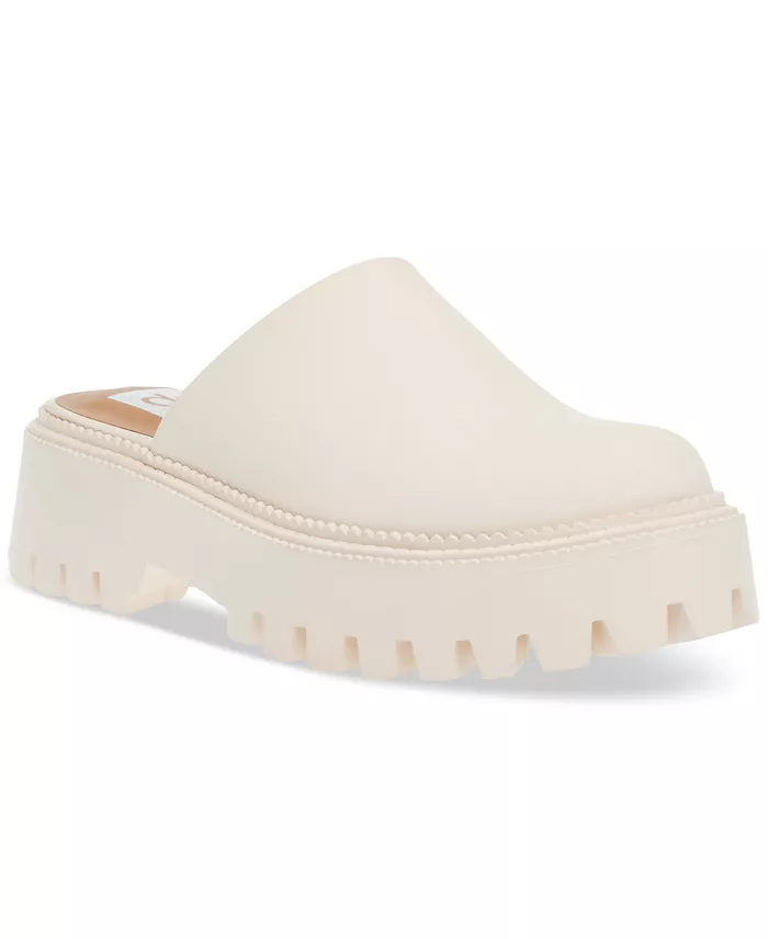 White DV Dolce Vita Women's Lexy Lug-Sole Platform Clogs