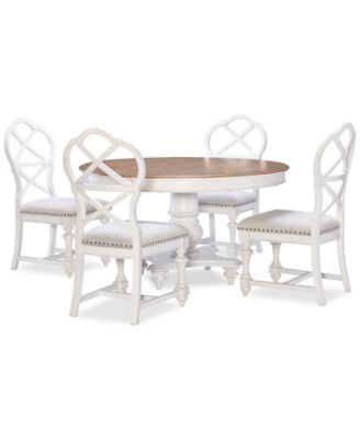Mandeville 5 Pc. Dining Set (Round Table & 4 X-Back Chairs)