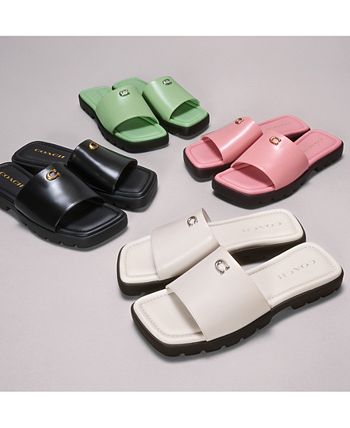 Women's Florence C Lug-Sole Slip-On Slide Flat Sandals