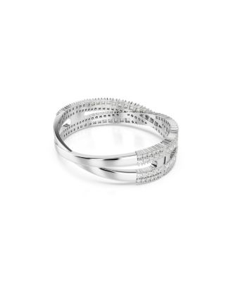 Swarovski Infinity, White, Rhodium Plated Hyperbola Cuff Bracelet - Macy's