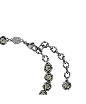 Round Cut, Black, Ruthenium Plated Imber Tennis Bracelet