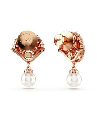 Shell, White, Rose Gold-Tone Idyllia Drop Earrings