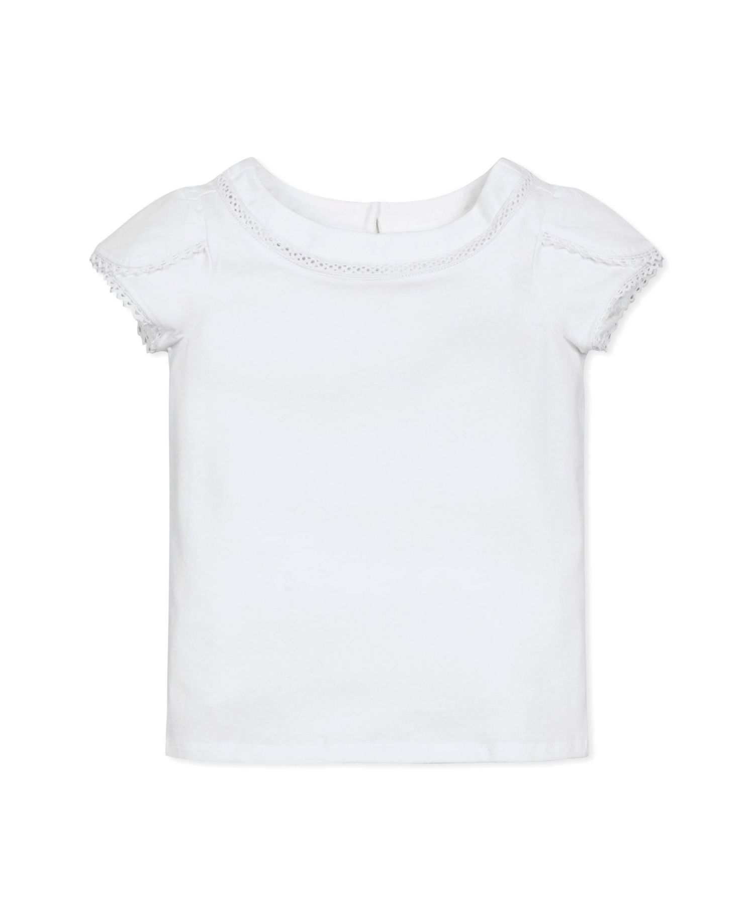 Baby Girls Hope and Henry Short Sleeve Knit Top with Tulip Sleeves
