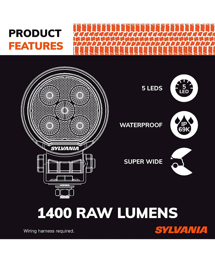 Sylvania Rugged 3 Inch Round LED Light Pods LIFETIME Limited Warranty