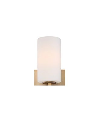 Ludlow Modern Wall Light Sconce Burnished Brass Hardwire 4 1/2" Fixture Frosted Glass for Bedroom Bathroom Vanity Reading Hallway
