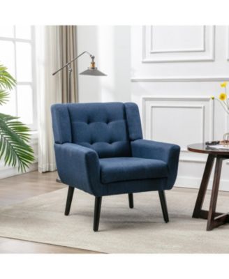 Ergonomic Linen Accent Chair for Home