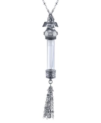 Crystal Angel Glass Vile Necklace