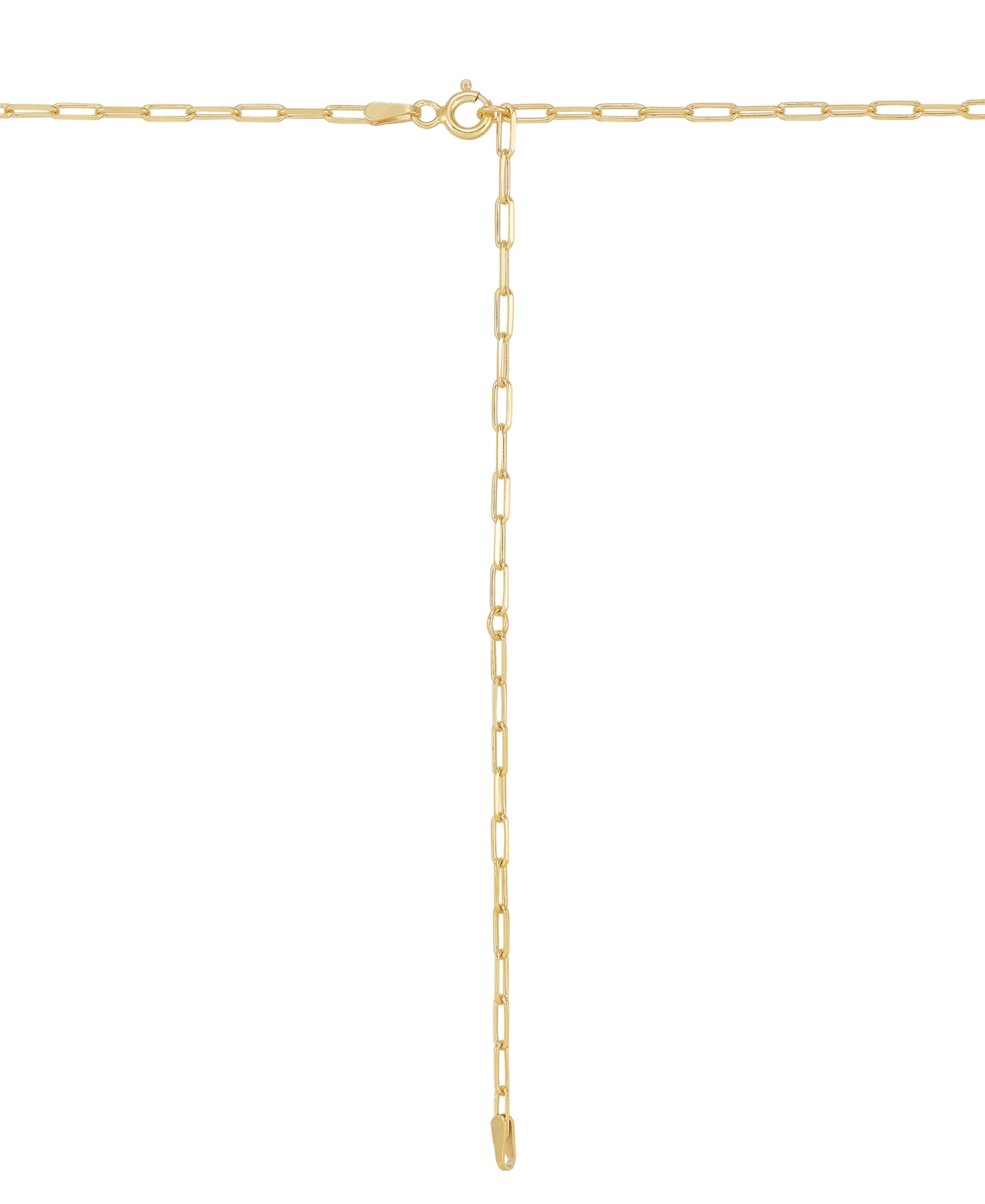 Diamond Polished Heart Paperclip Link Pendant Necklace (1/10 ct. t.w.) in 14k Gold-Plated Sterling Silver, 16