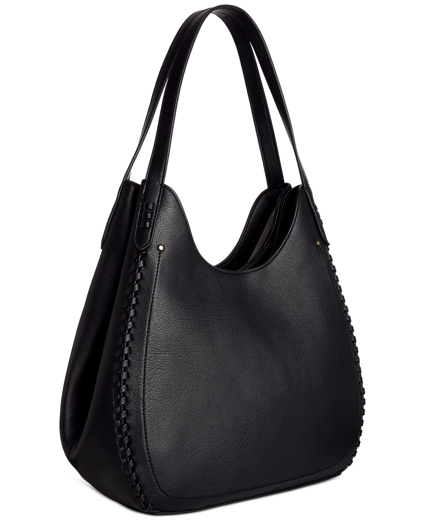 Женская сумка Style & Co Whip-Stitch Soft 4-Poster Tote, цвет: Чёрный — фото 5