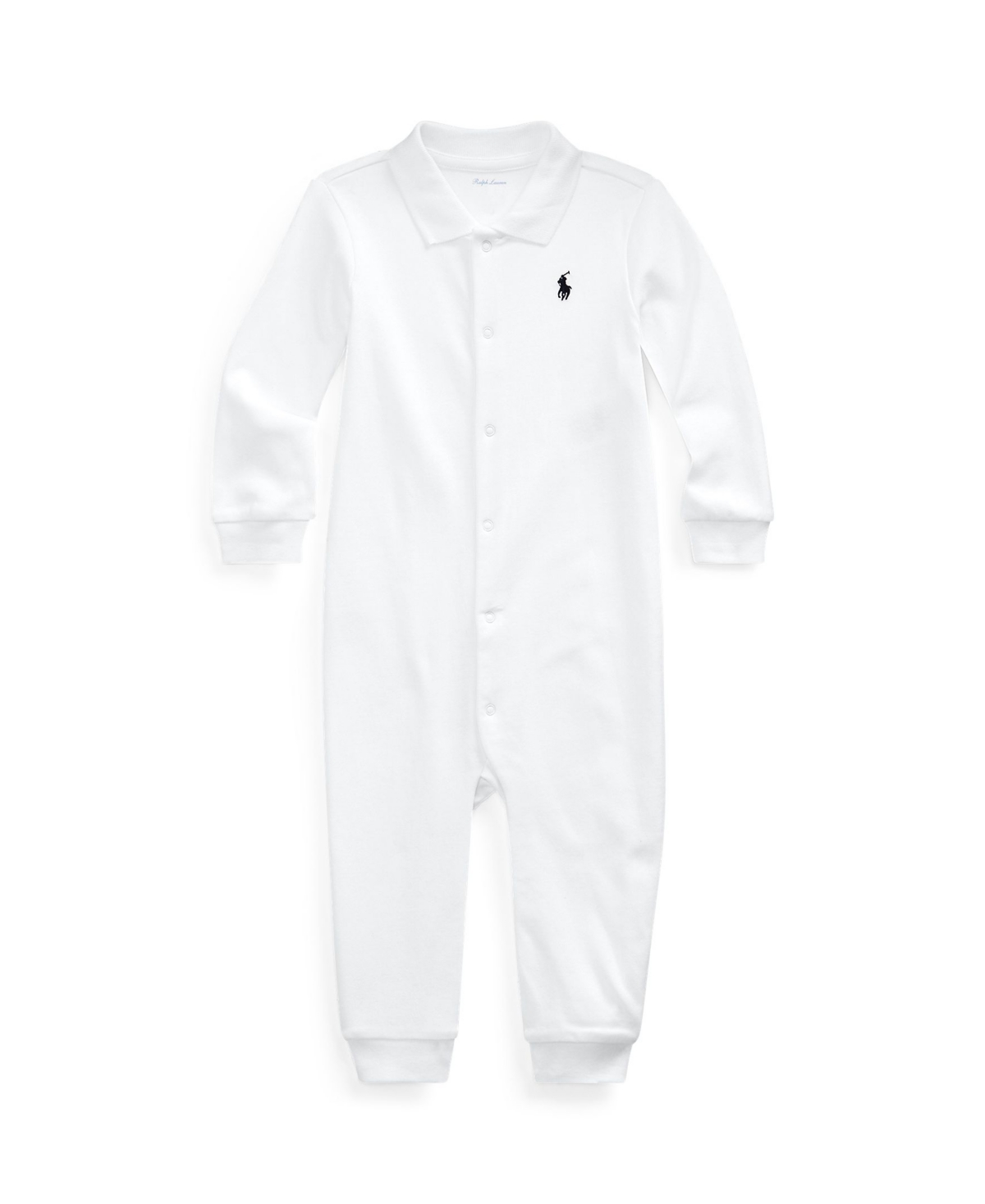 Polo Ralph Lauren Baby Boys Cotton Classic Polo Coverall In White