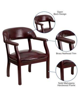 Brass Conference Chair With Accent Nail Trim