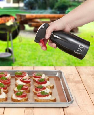 18/8 Stainless Steel Holds 16-Ounces Oil Sprayers, Non-Aerosol For Cooking Oil and Vinegar, Set of 2