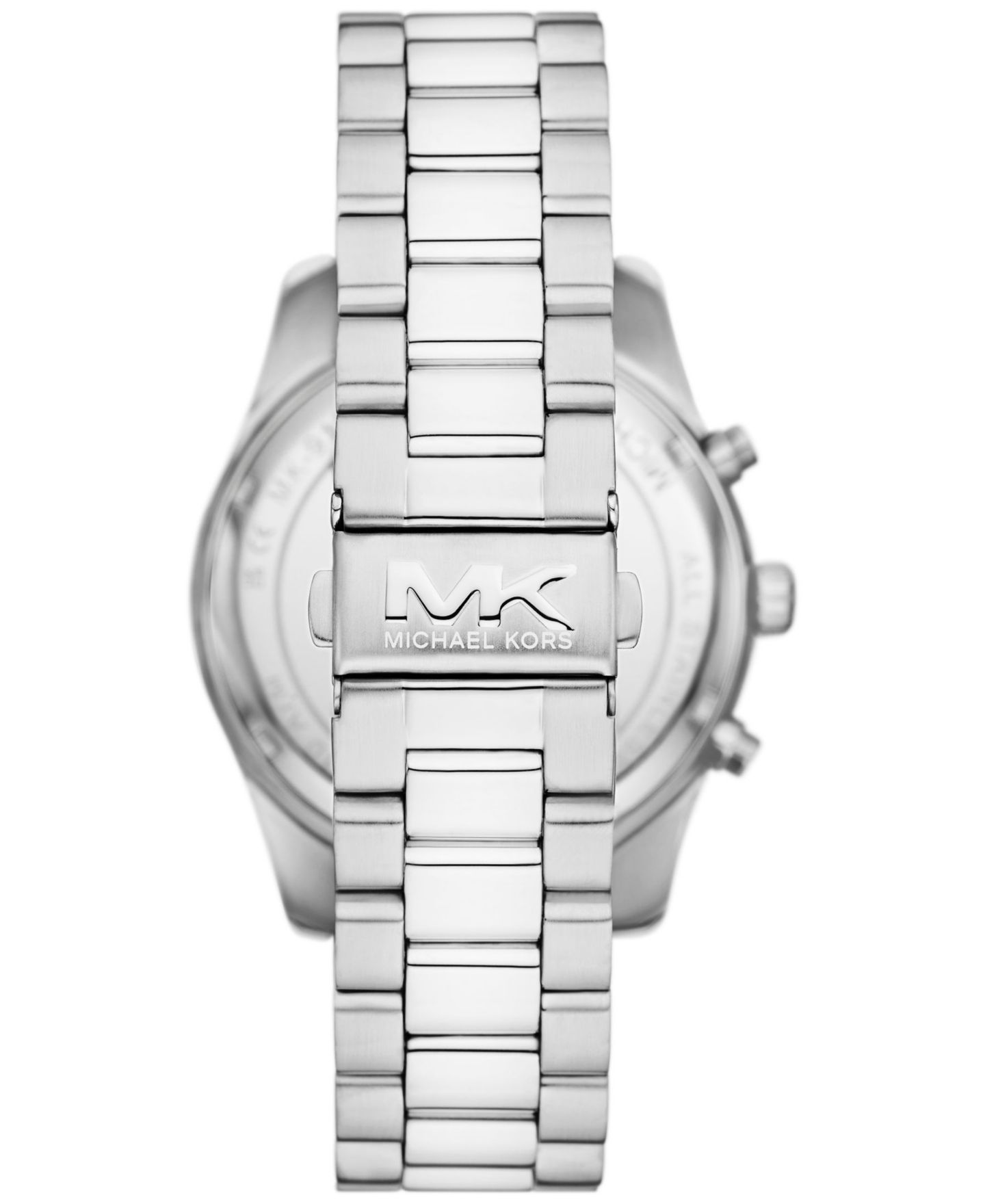 Мужские часы Michael Kors Lexington Chronograph Silver-Tone Stainless Steel Watch 44mm — фото 3