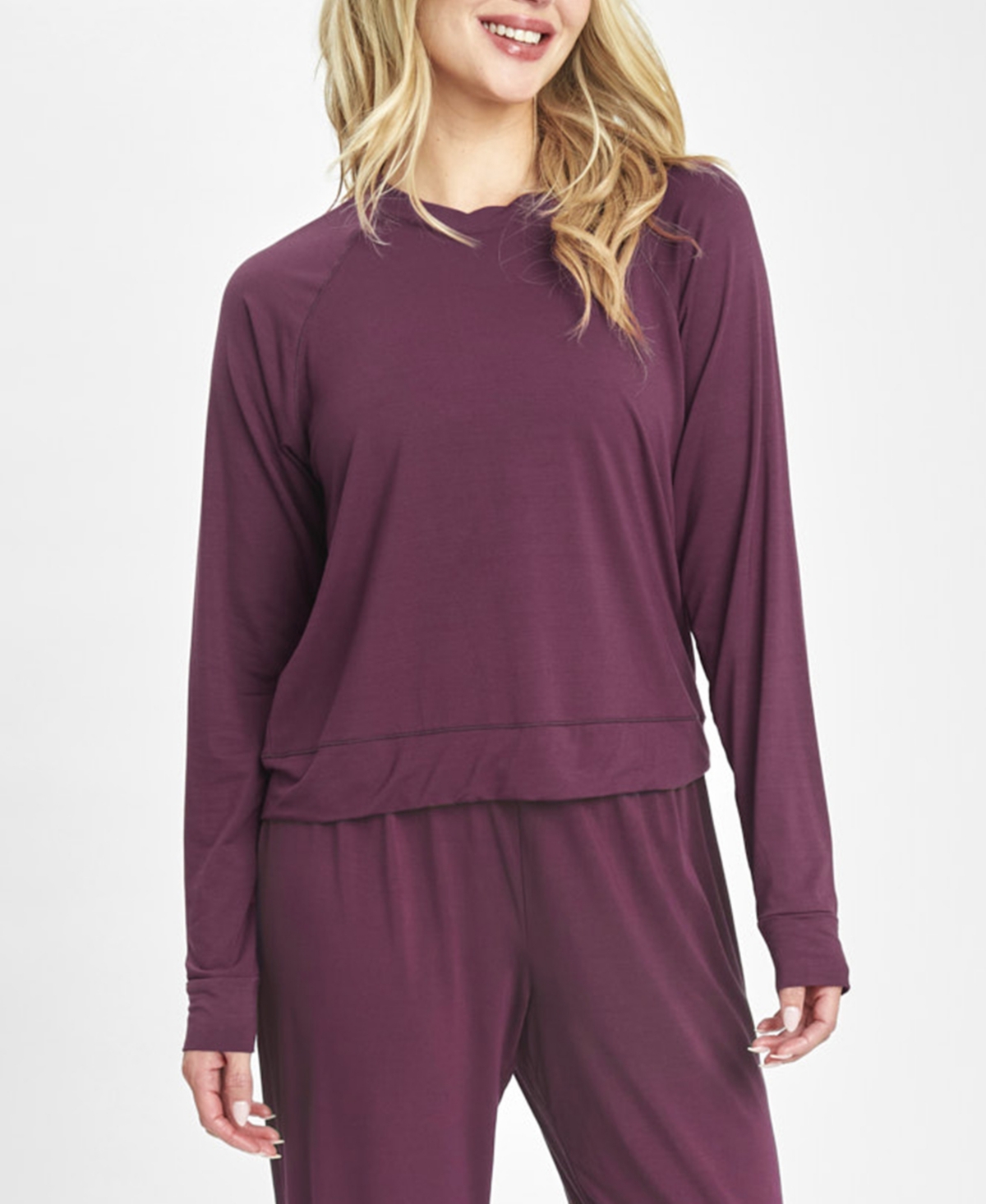 Women's The All-Day Crew Neck Long-Sleeve Top - Plum