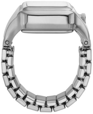 Women's Raquel Two-Hand Silver-Tone Stainless Steel Ring Watch 14mm