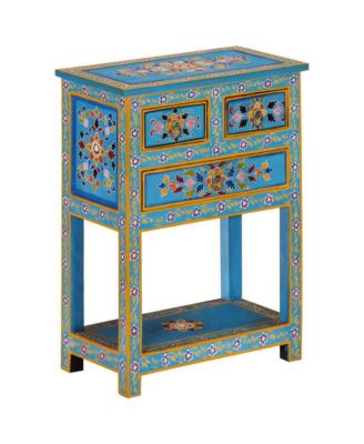 Sideboard Turquoise 21.7"x11.8"x29.9" Solid Wood Mango