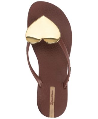 Women's Wave Heart Sparkle Flip-Flop Sandals