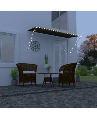 Retractable Awning with LED 118.1"x59.1" Anthracite