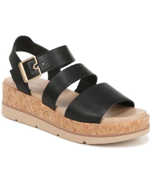 Женские сандалии Dr. Scholl's Once Twice Espadrille Platform, цвет: Чёрная искусственная кожа