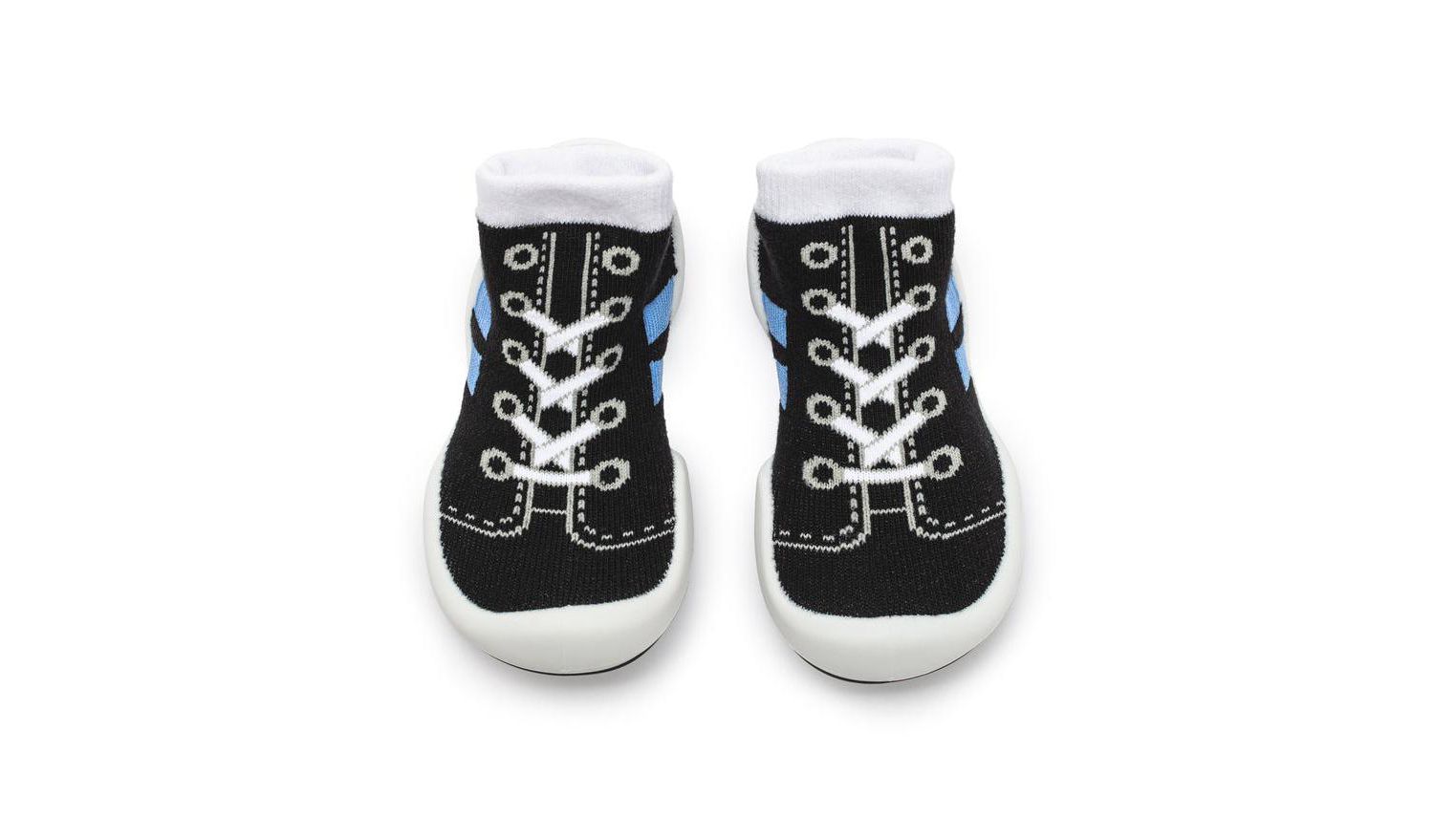 Infant Girl Boy First Walk Sock Shoes Runner - Black
