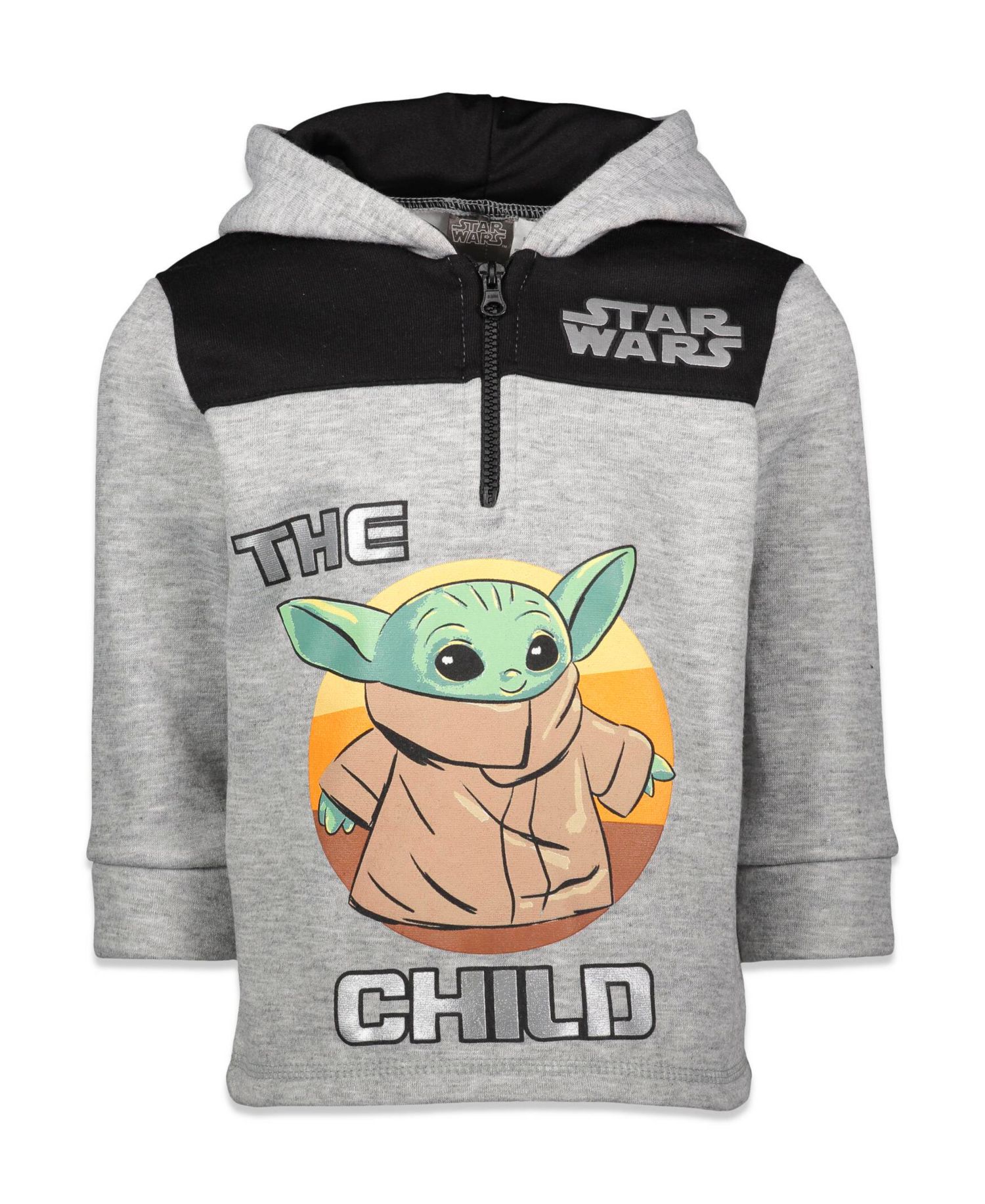 Boys The Mandalorian The Child Fleece Half Zip Hoodie