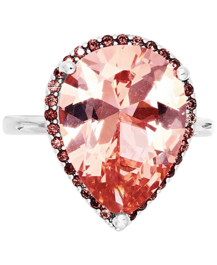 Macy's Simulated Morganite Nano (11 ct. t.w.) & Smoky Cubic Zirconia ...
