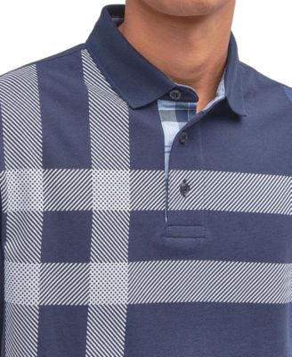 Men's Blaine Oversized Tartan-Print Polo
