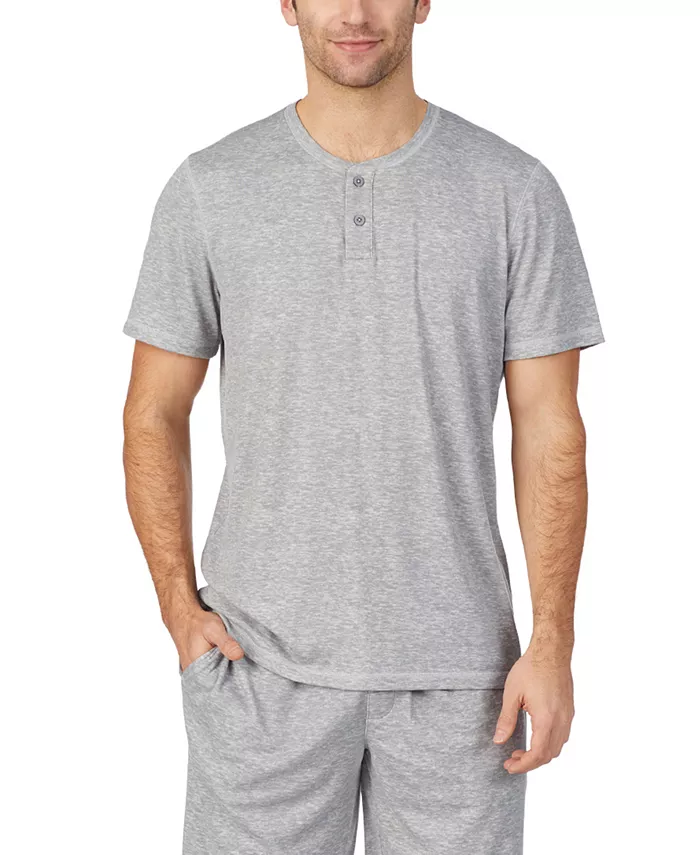 Men's Far-Infrared Enhance Sleep Short Sleeves Henley Top