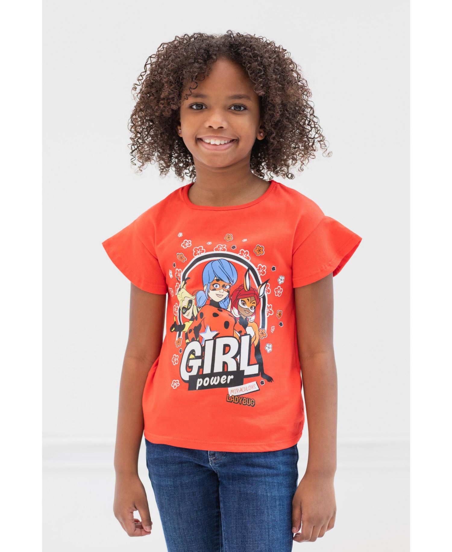 Rena Rouge Cat Noir Ladybug Girls 3 Pack T-Shirts Little Kid to Big Kid